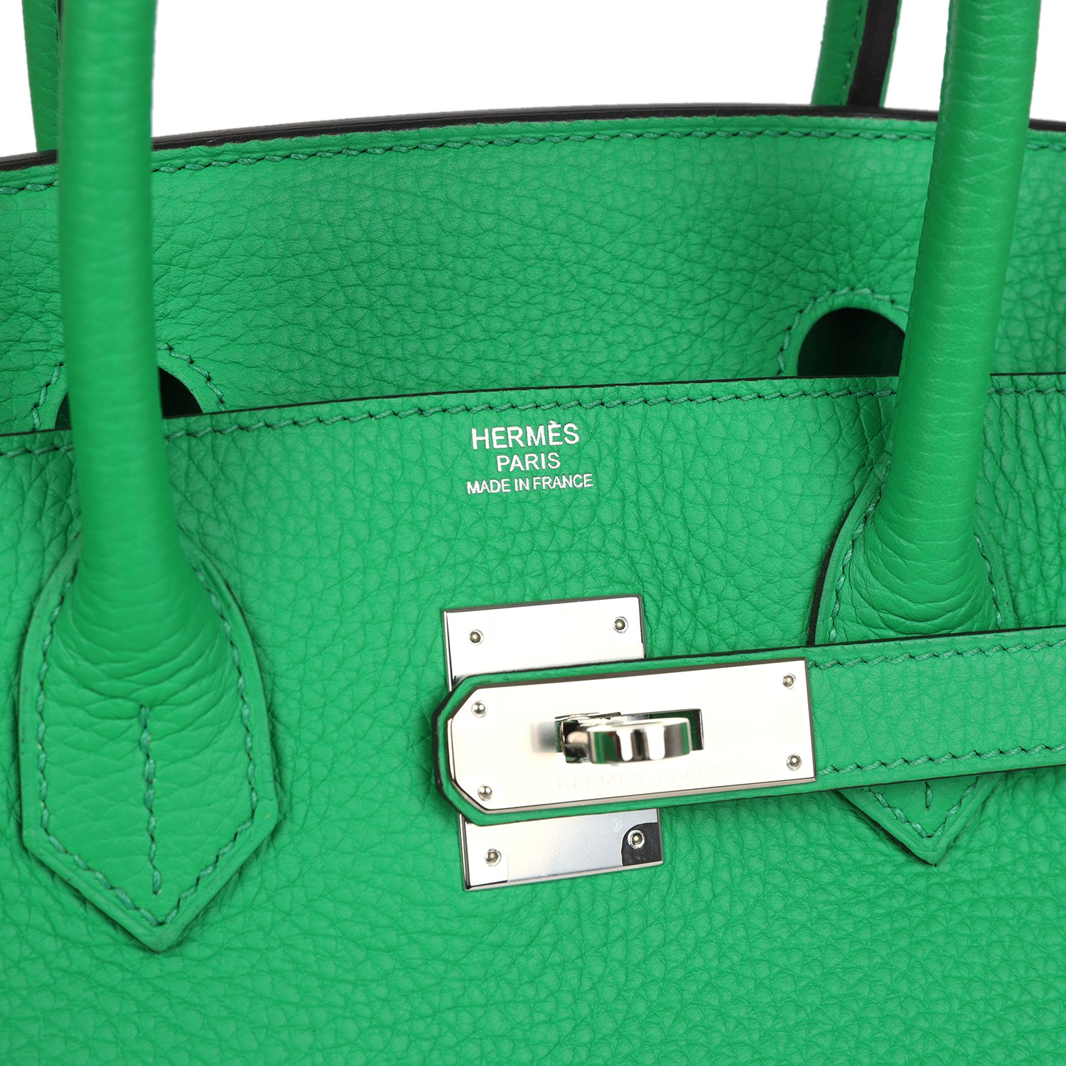Birkin 30 Bambou Clemence Palladium Hardware Bag