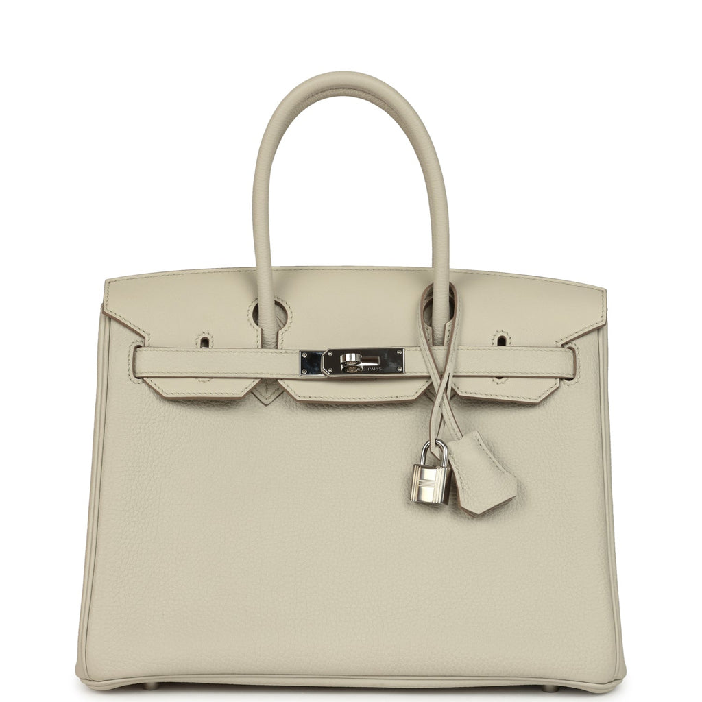 Birkin 30 Beton Togo and Swift Palladium Hardware Bag