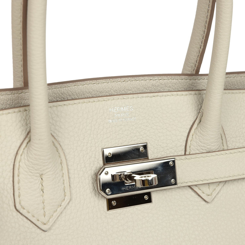 Birkin 30 Beton Togo and Swift Palladium Hardware Bag