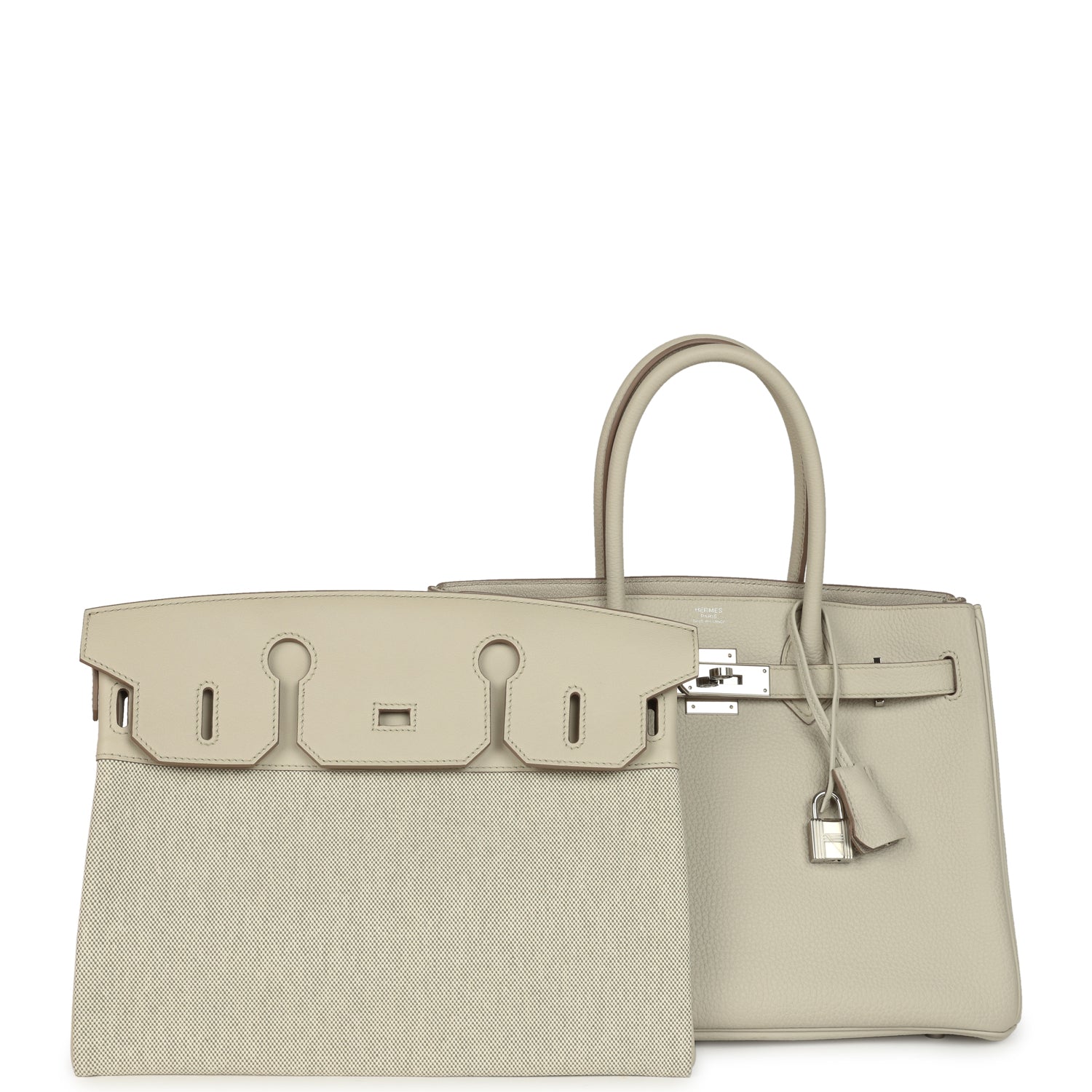 Birkin 30 Beton Togo and Swift Palladium Hardware Bag