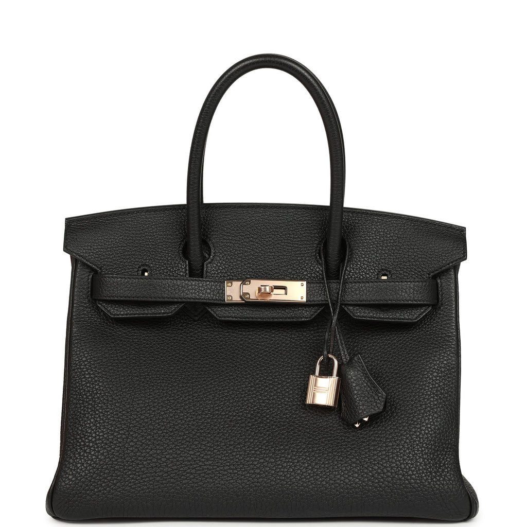 Birkin 30 Black Togo Rose Gold Hardware Bag