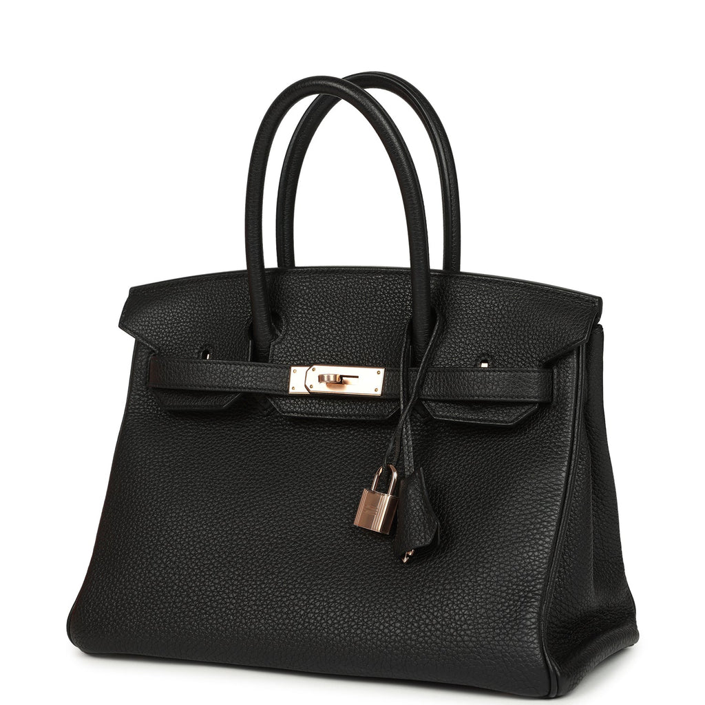 Birkin 30 Black Togo Rose Gold Hardware Bag
