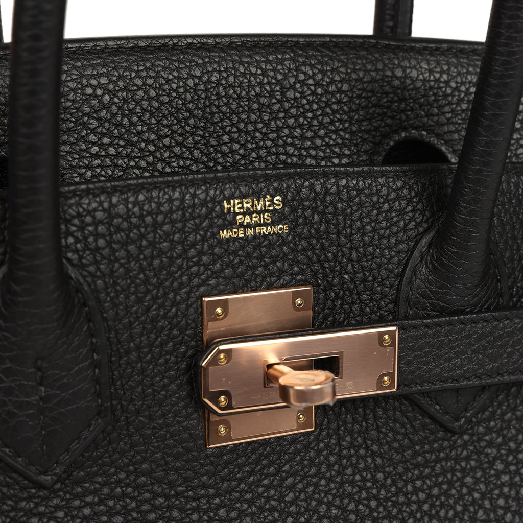 Birkin 30 Black Togo Rose Gold Hardware Bag