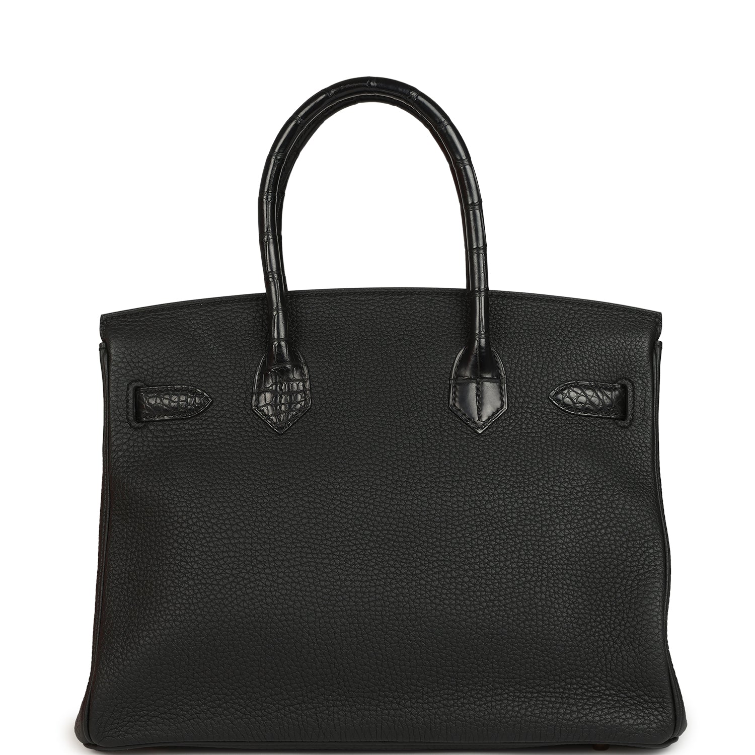 Birkin 30 Black Togo and Matte Alligator Touch Gold Hardware Bag