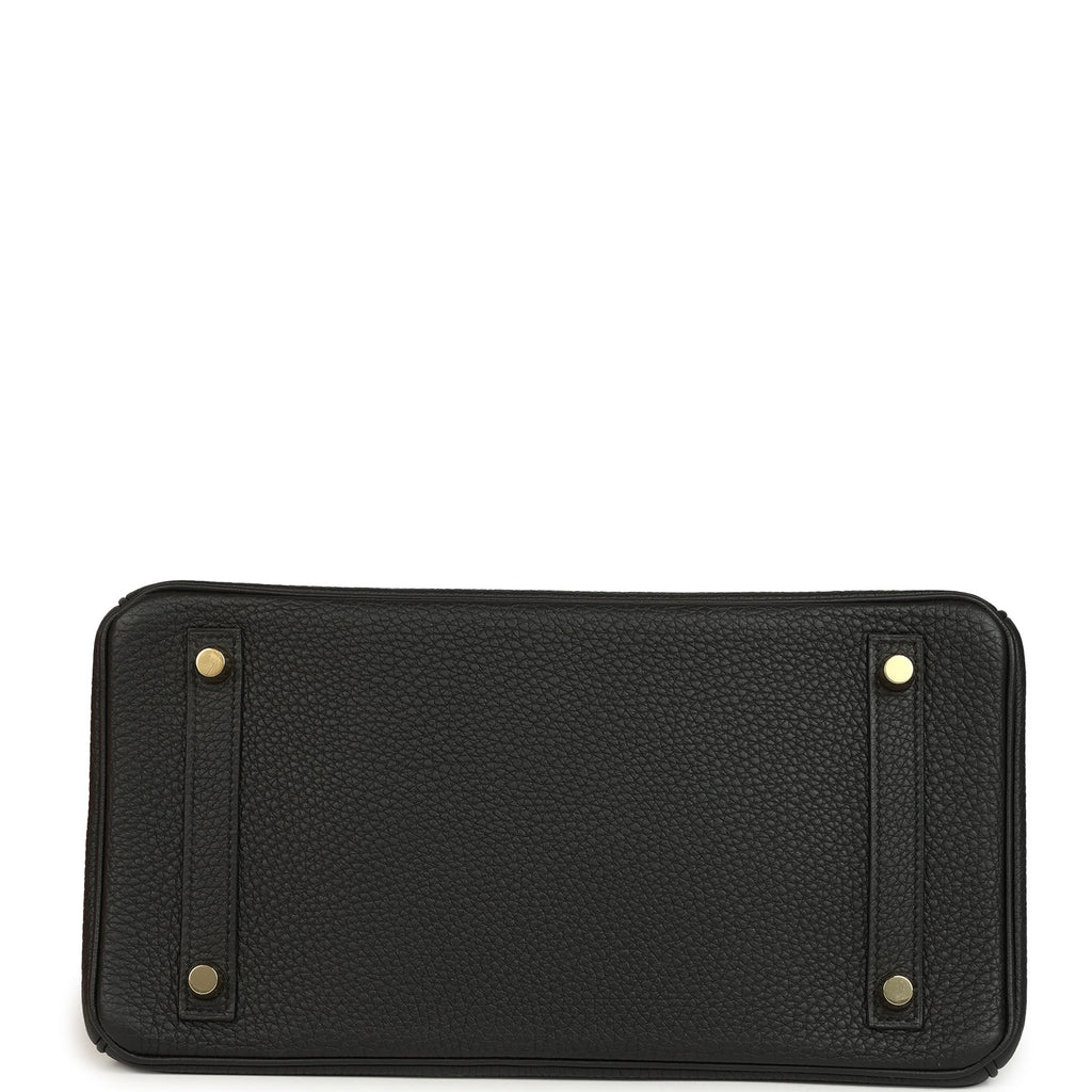 Birkin 30 Black Togo and Matte Alligator Touch Gold Hardware Bag
