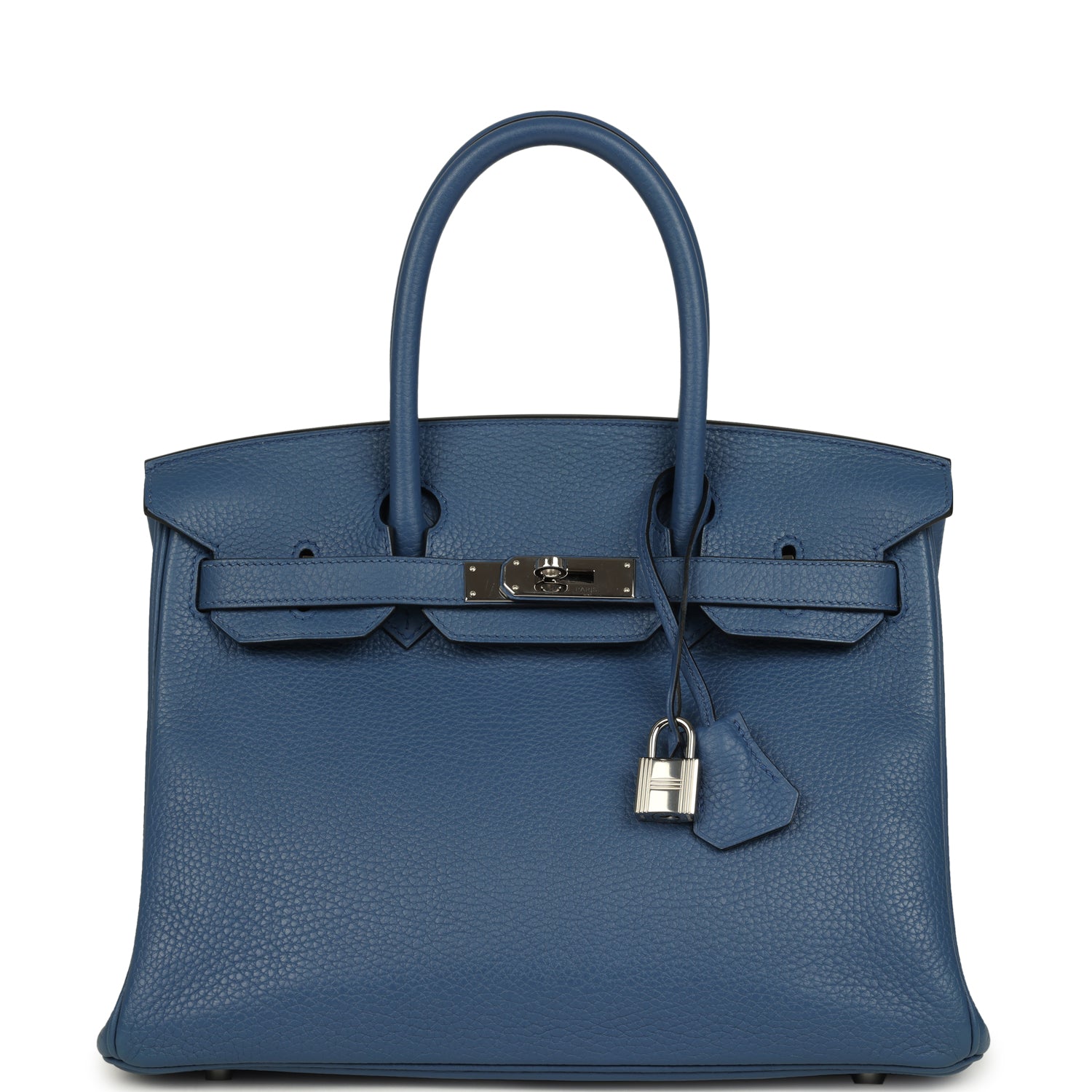 Birkin 30 Bleu Agate Clemence Palladium Hardware Bag