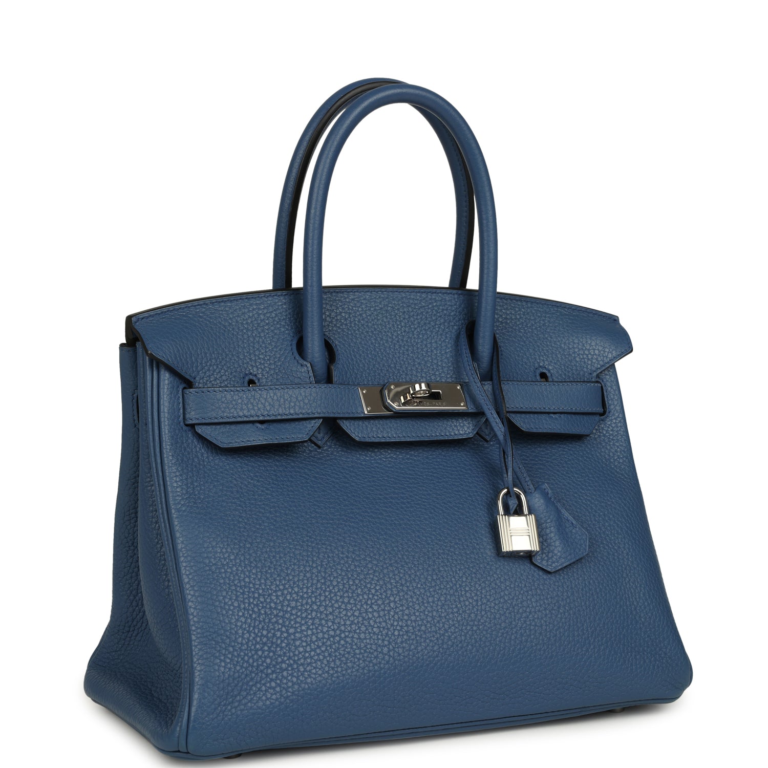 Birkin 30 Bleu Agate Clemence Palladium Hardware Bag