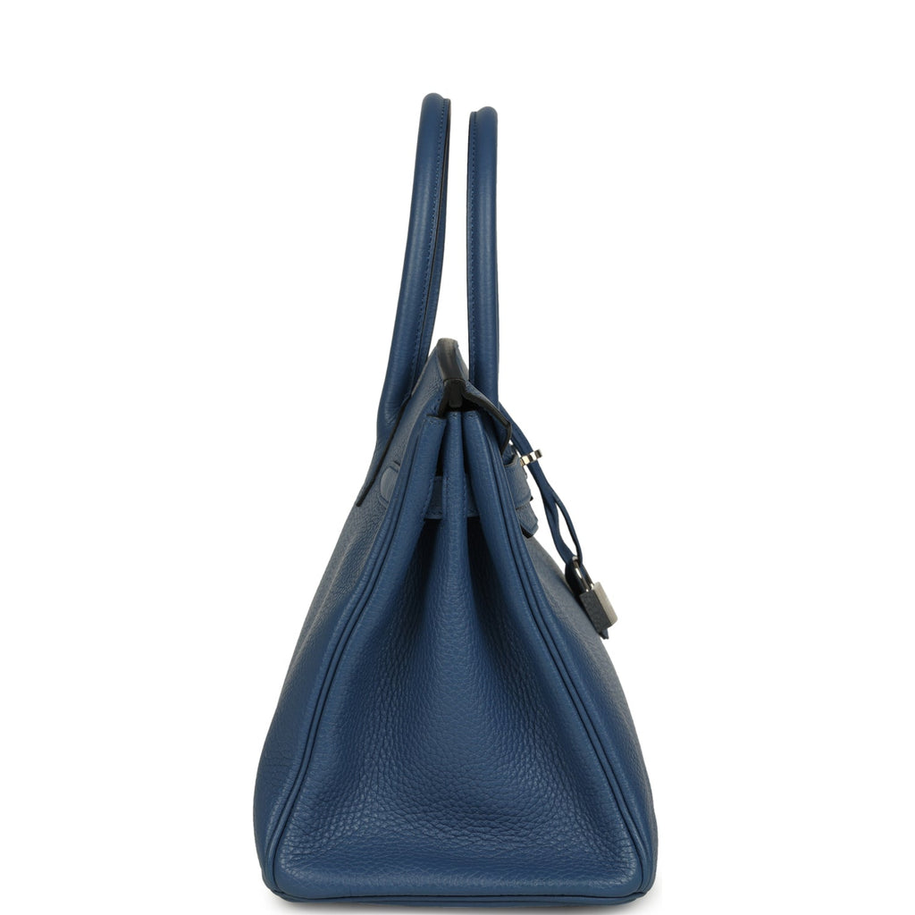 Birkin 30 Bleu Agate Clemence Palladium Hardware Bag