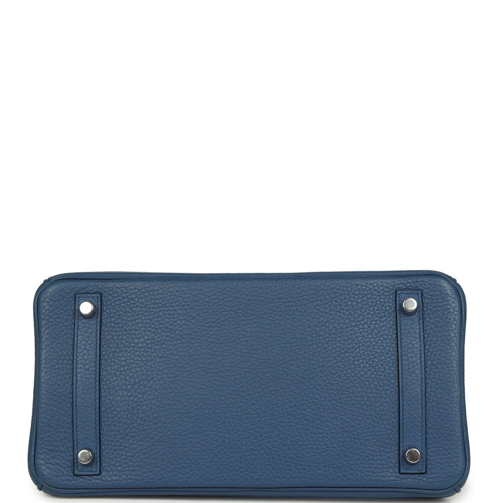Birkin 30 Bleu Agate Clemence Palladium Hardware Bag