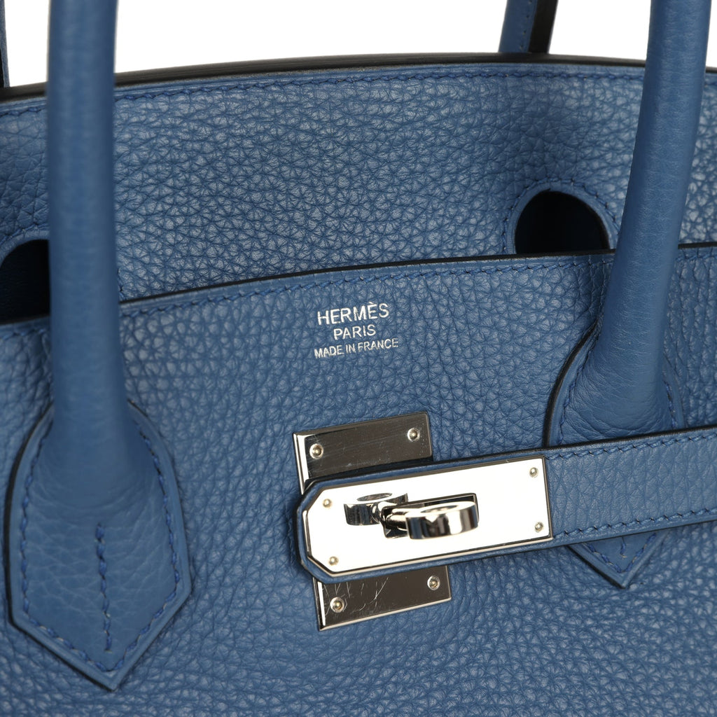 Birkin 30 Bleu Agate Clemence Palladium Hardware Bag
