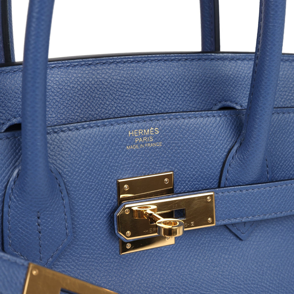 Birkin 30 Bleu Brighton Epsom Gold Hardware Bag