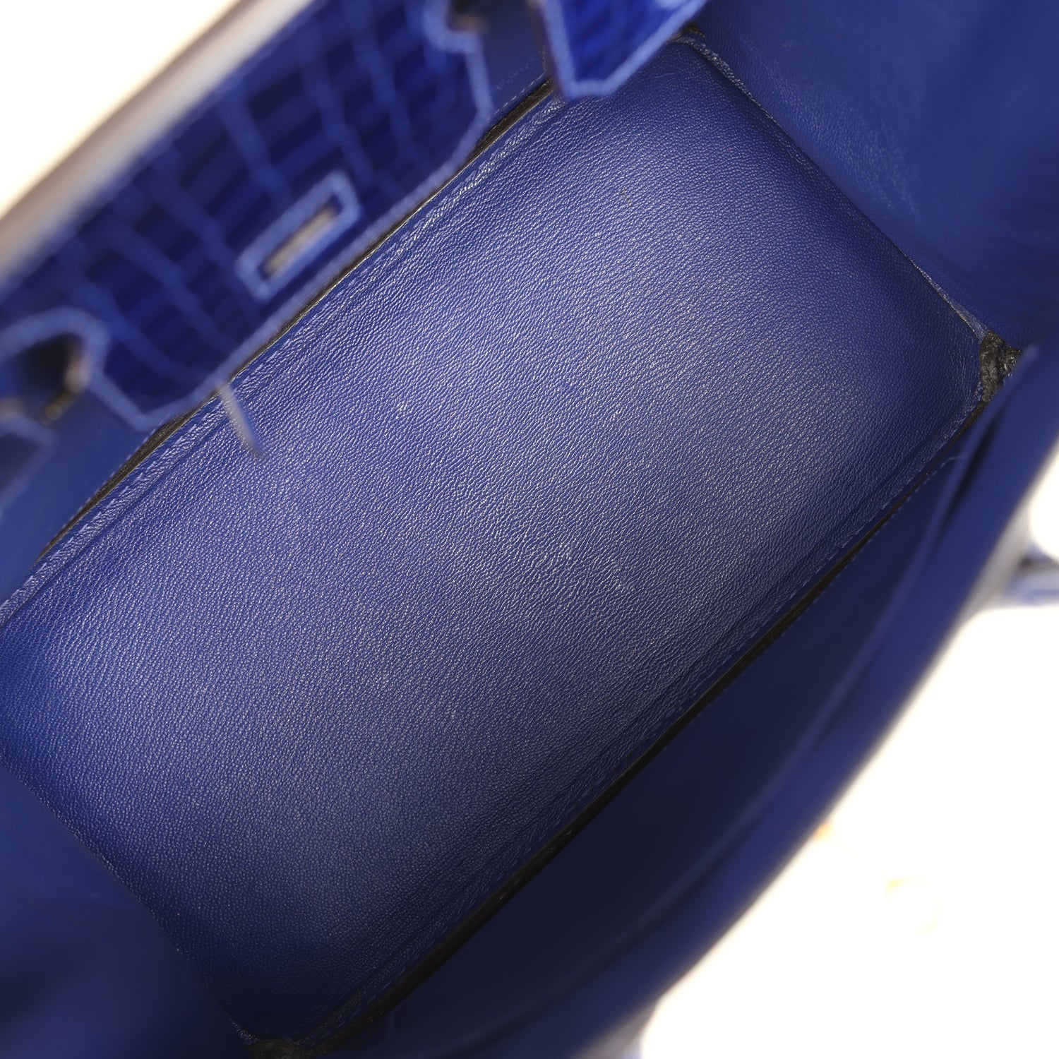 Birkin 30 Bleu Electric Shiny Niloticus Crocodile Gold Hardware Bag