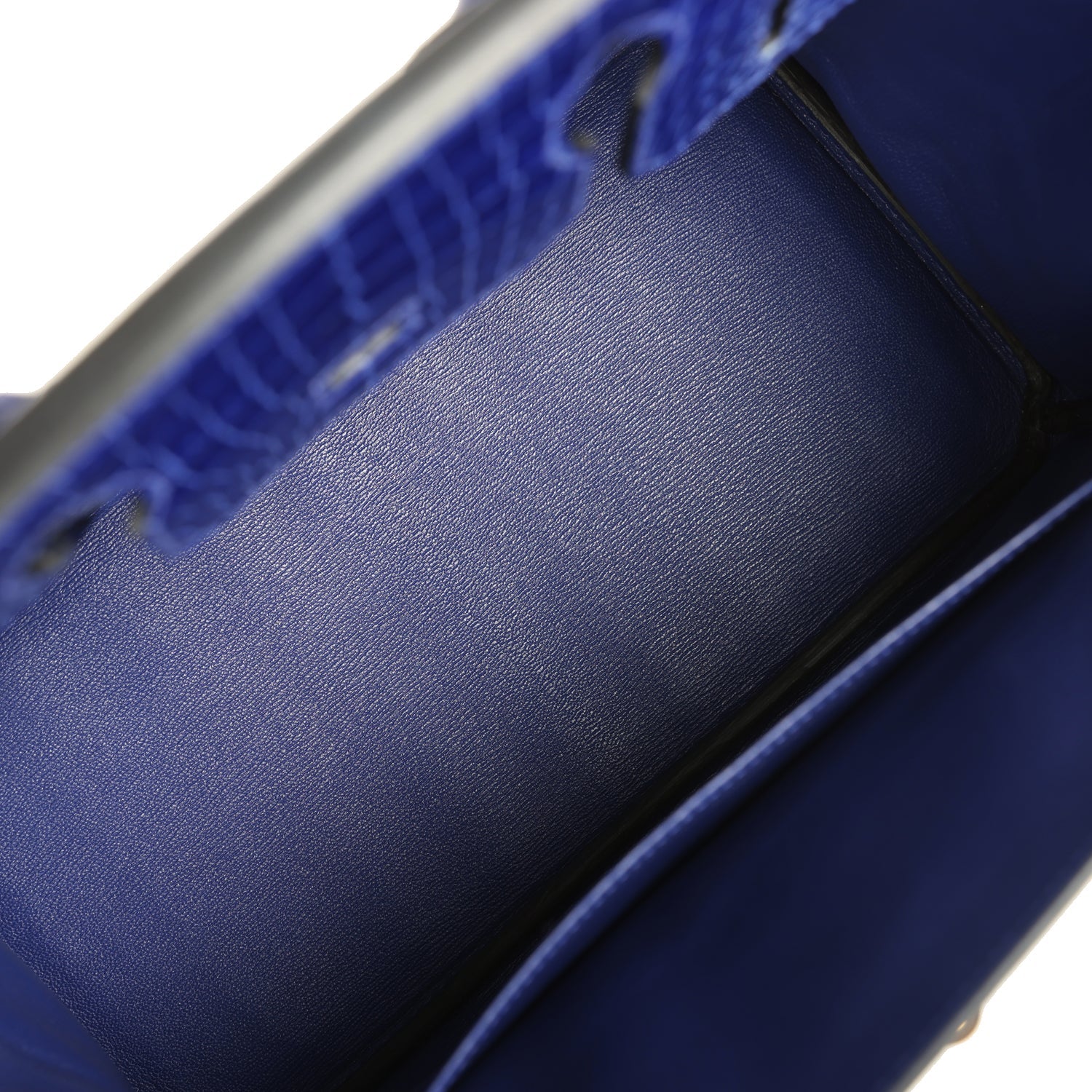 Birkin 30 Bleu Electric Shiny Porosus Crocodile Gold Hardware Bag