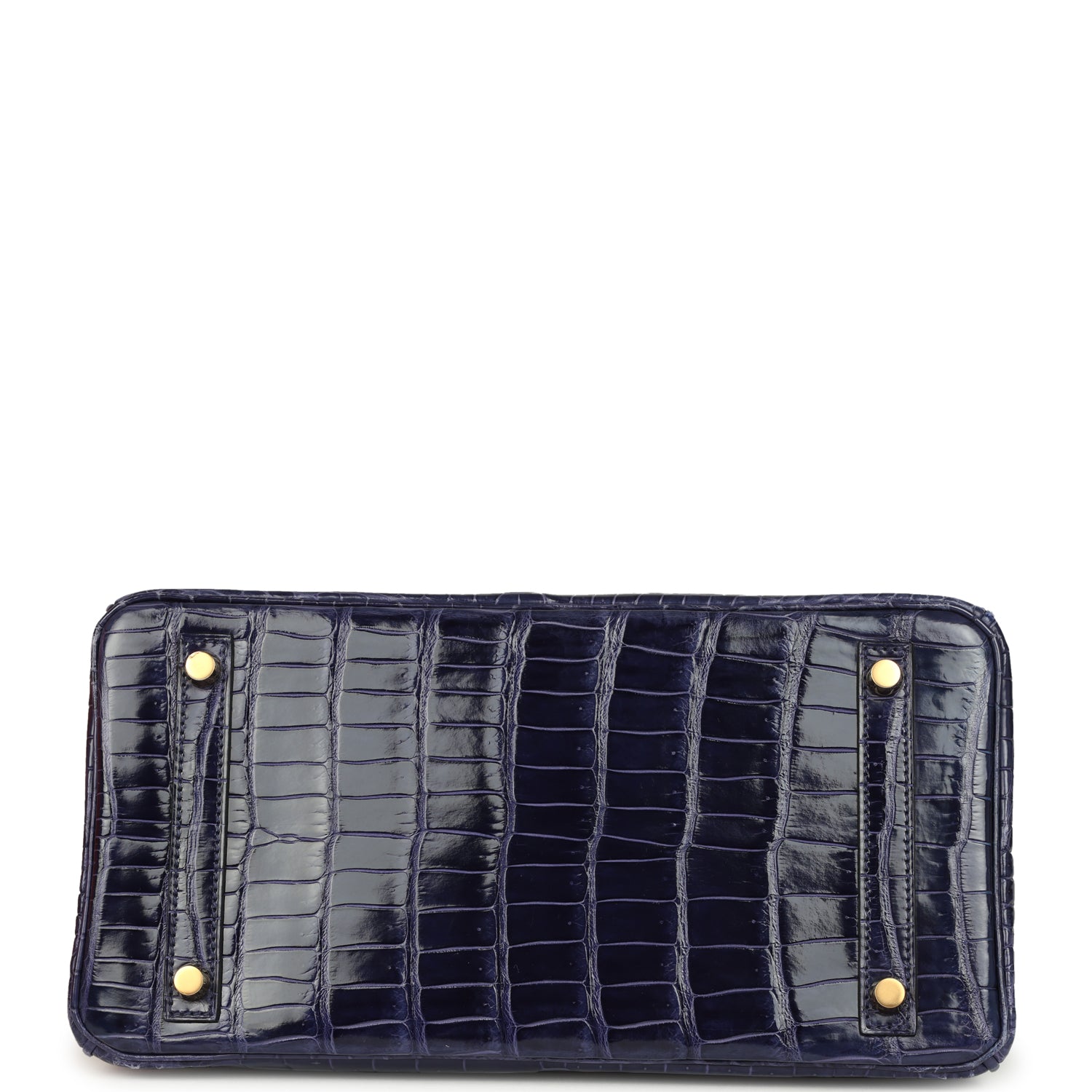 Birkin 30 Bleu Encre Shiny Porosus Crocodile Gold Hardware Bag
