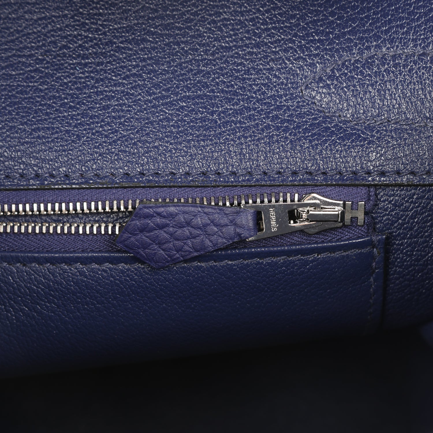 Birkin 30 Bleu Encre Togo and Shiny Niloticus Crocodile Touch Palladium Hardware Bag