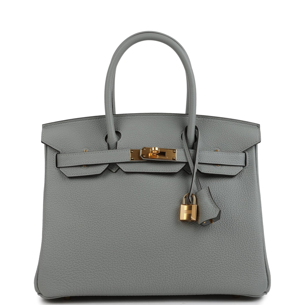 Birkin 30 Bleu Glacier Togo Gold Hardware Bag