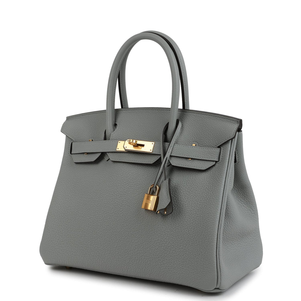 Birkin 30 Bleu Glacier Togo Gold Hardware Bag