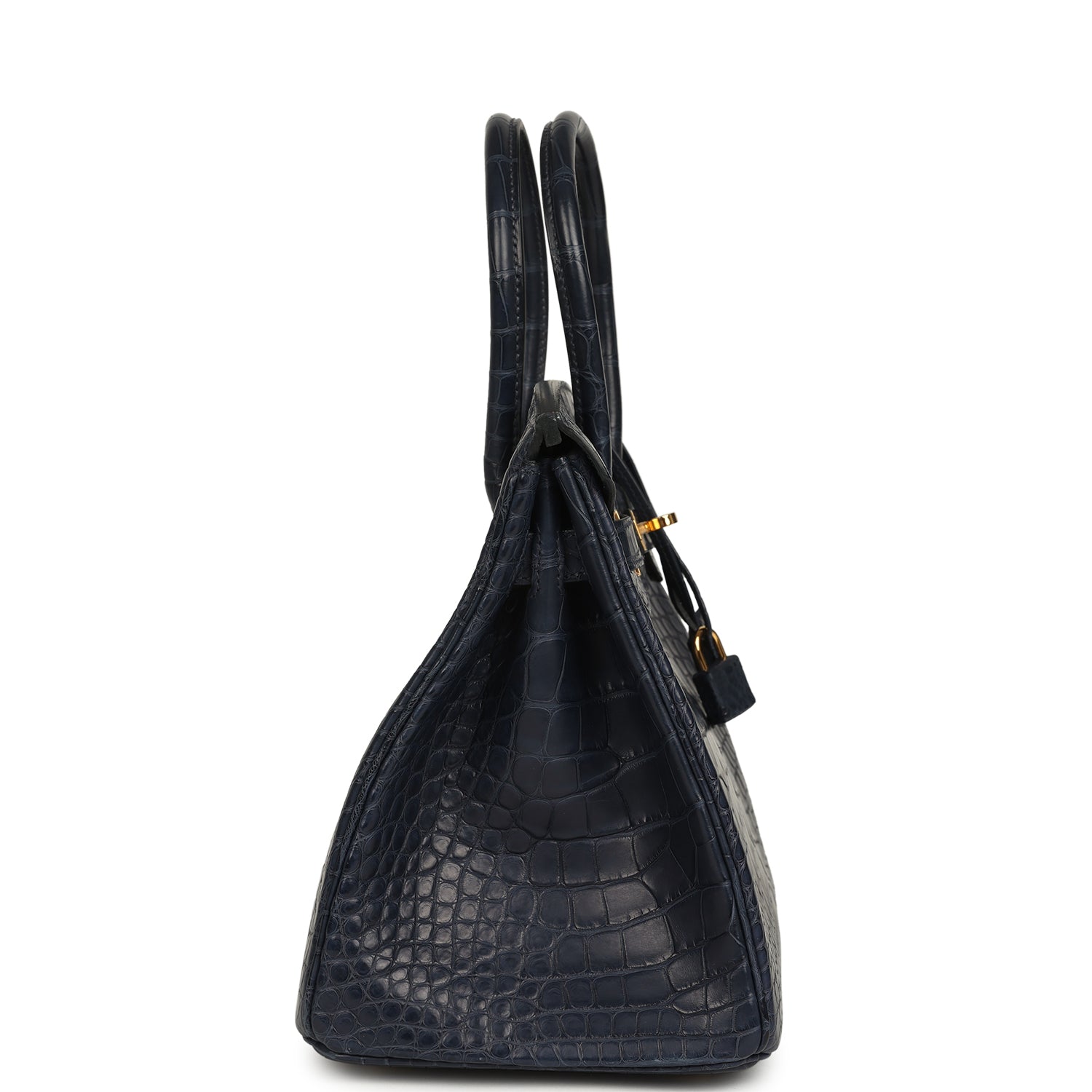 Birkin 30 Bleu Indigo Matte Alligator Gold Hardware Bag