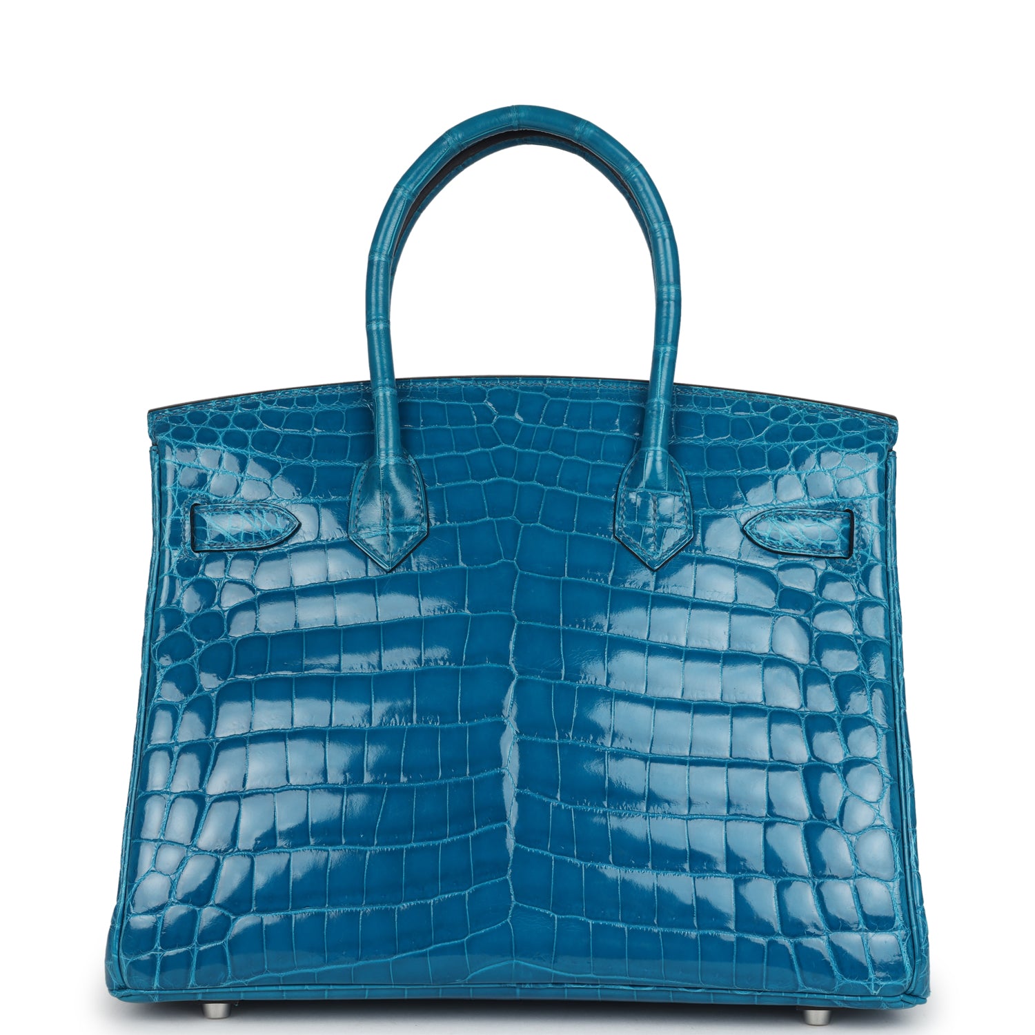 Birkin 30 Bleu Izmir Shiny Niloticus Crocodile Palladium Hardware Bag