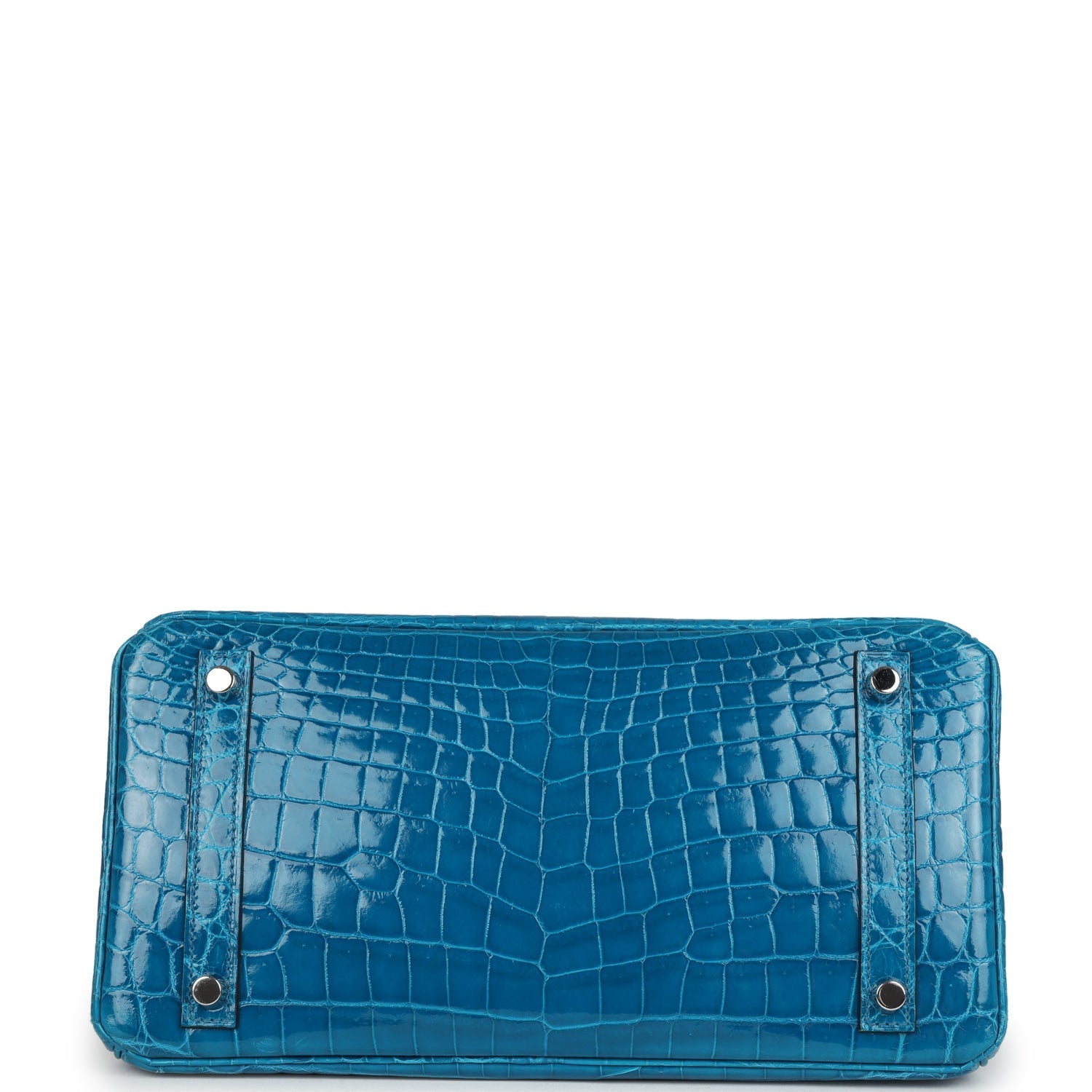 Birkin 30 Bleu Izmir Shiny Niloticus Crocodile Palladium Hardware Bag