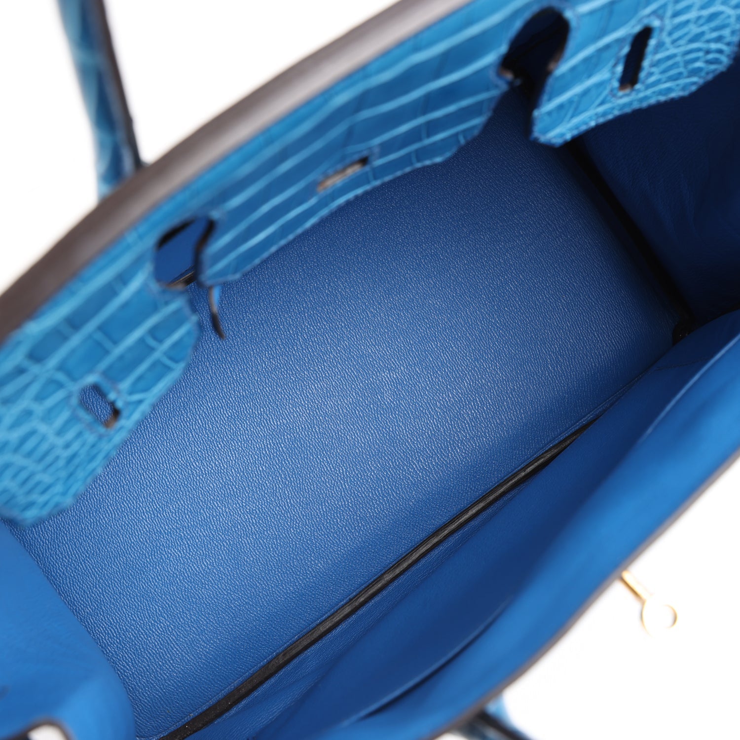 Birkin 30 Bleu Mykonos Matte Alligator Gold Hardware Bag