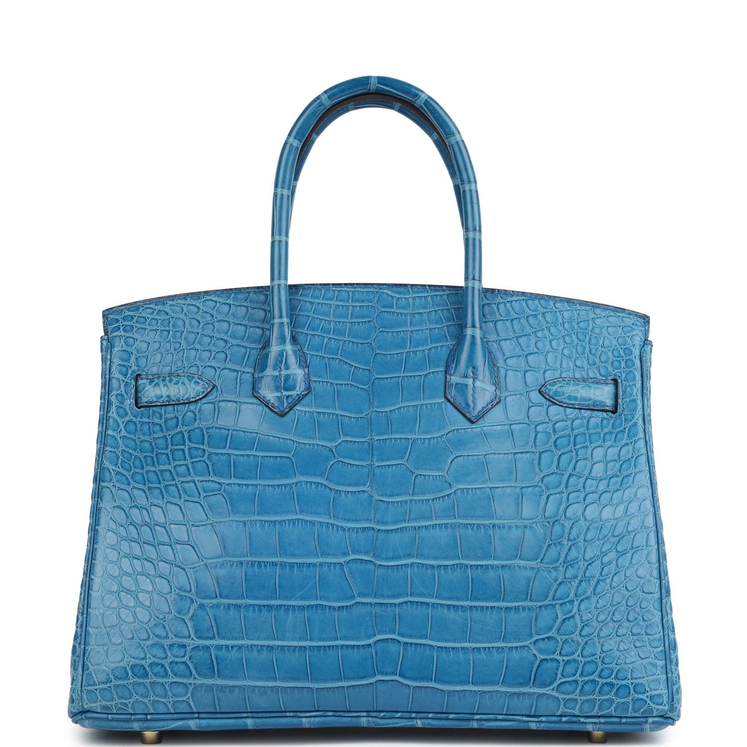 Birkin 30 Bleu Mykonos Matte Alligator Gold Hardware Bag