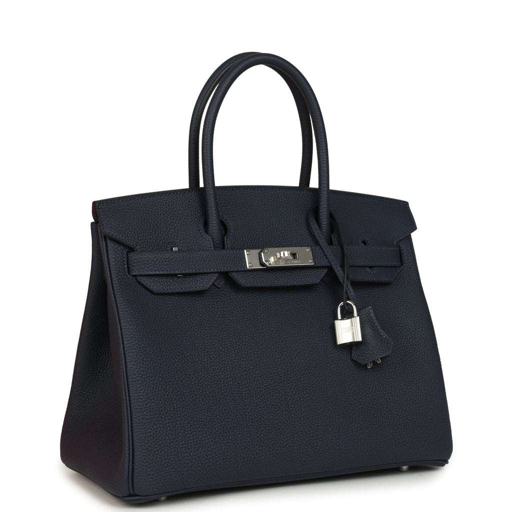 Birkin 30 Bleu Nuit Togo Palladium Hardware Bag