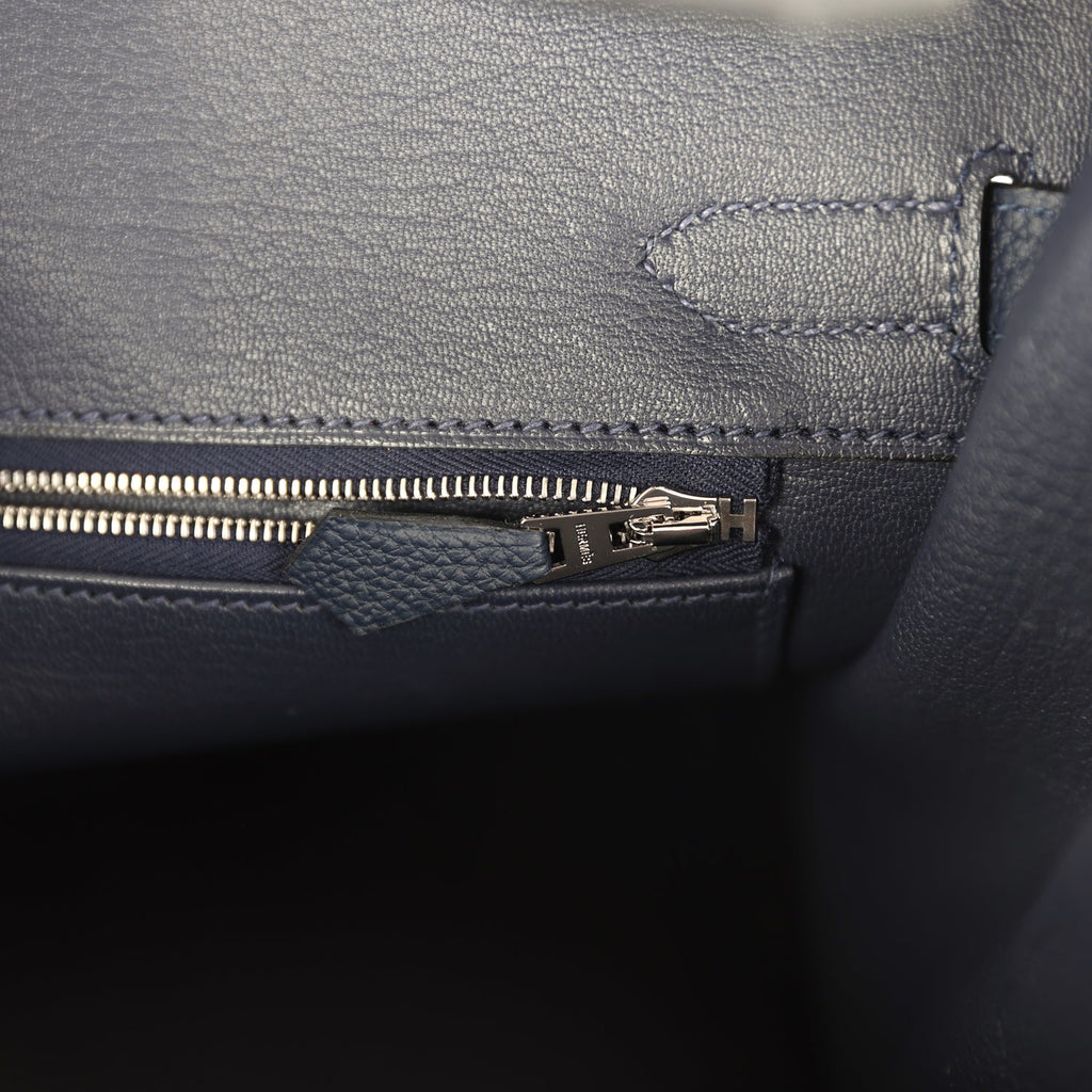 Birkin 30 Bleu Nuit Togo Palladium Hardware Bag