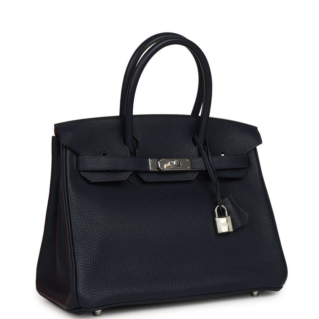 Birkin 30 Bleu Nuit Verso Togo Palladium Hardware Bag