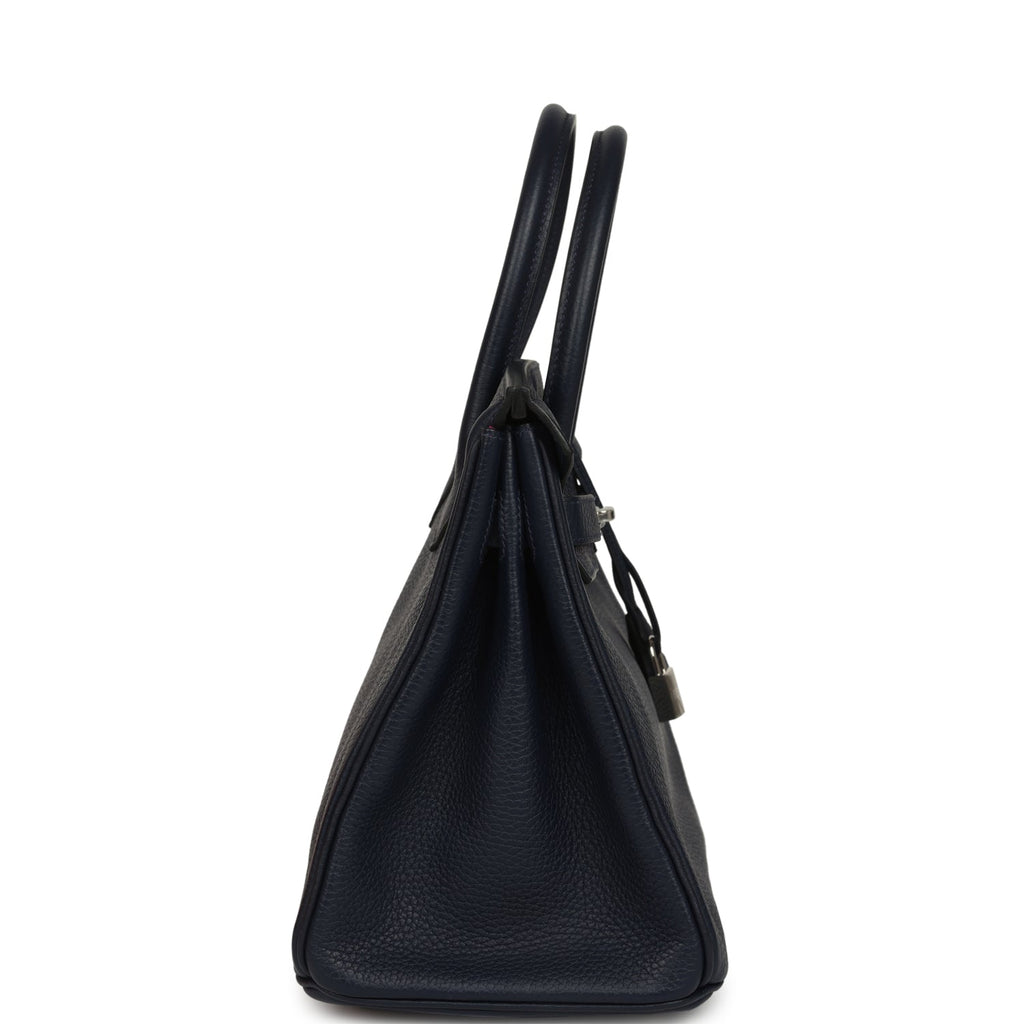Birkin 30 Bleu Nuit Verso Togo Palladium Hardware Bag