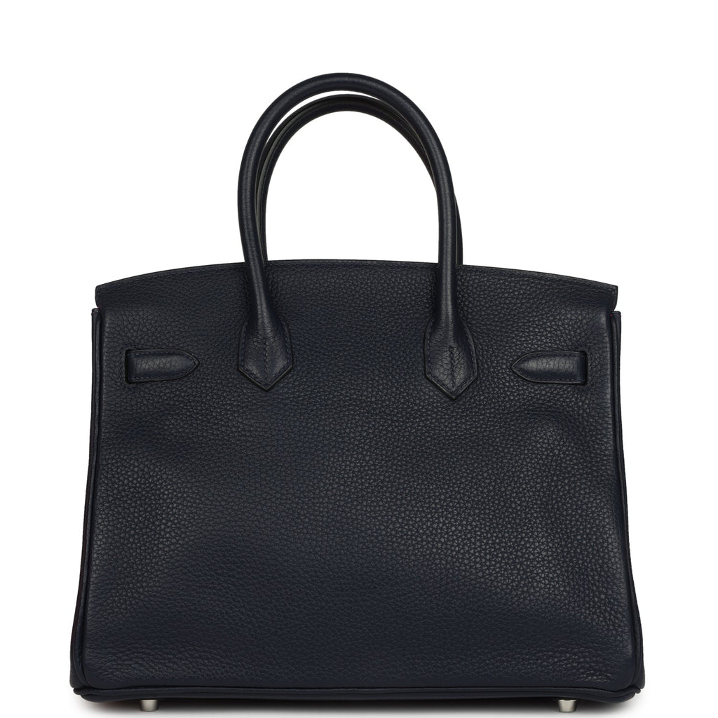 Birkin 30 Bleu Nuit Verso Togo Palladium Hardware Bag