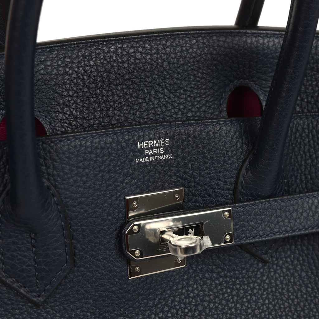 Birkin 30 Bleu Nuit Verso Togo Palladium Hardware Bag