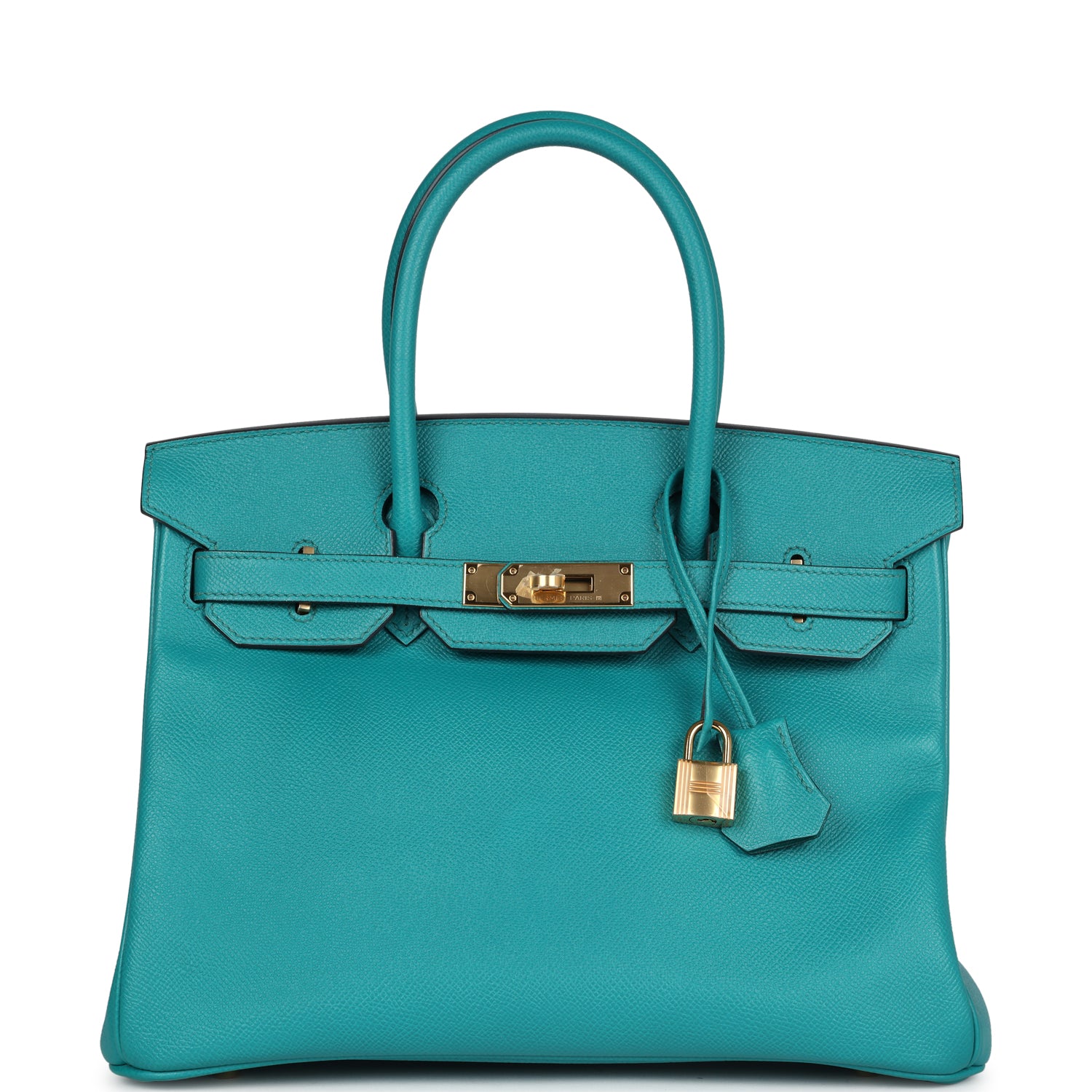 Birkin 30 Bleu Paon Epsom Gold Hardware Bag