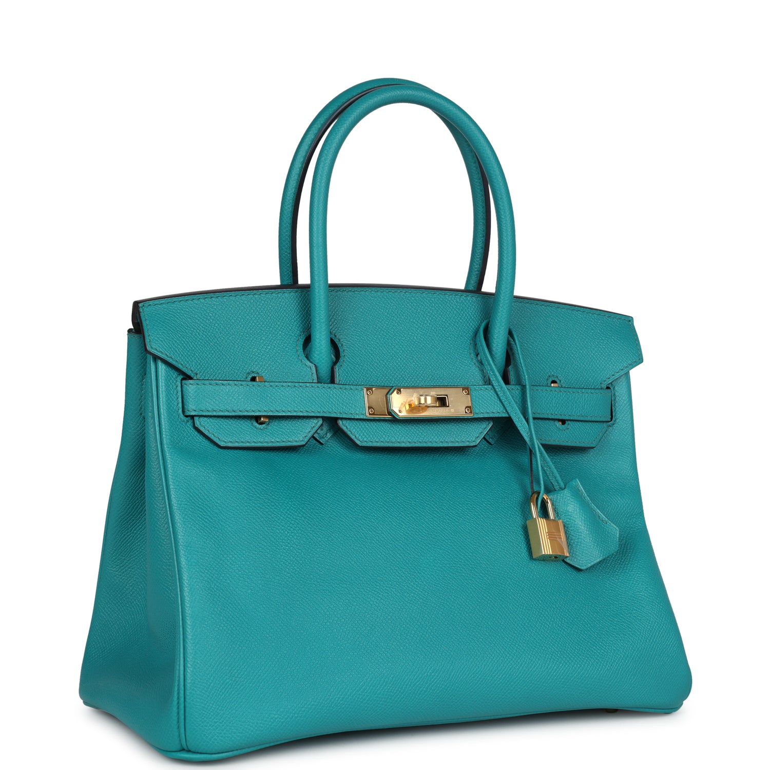 Birkin 30 Bleu Paon Epsom Gold Hardware Bag