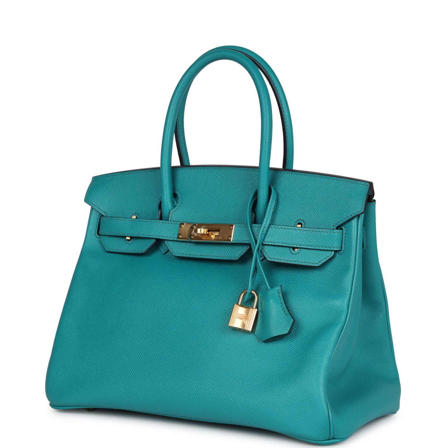 Birkin 30 Bleu Paon Epsom Gold Hardware Bag