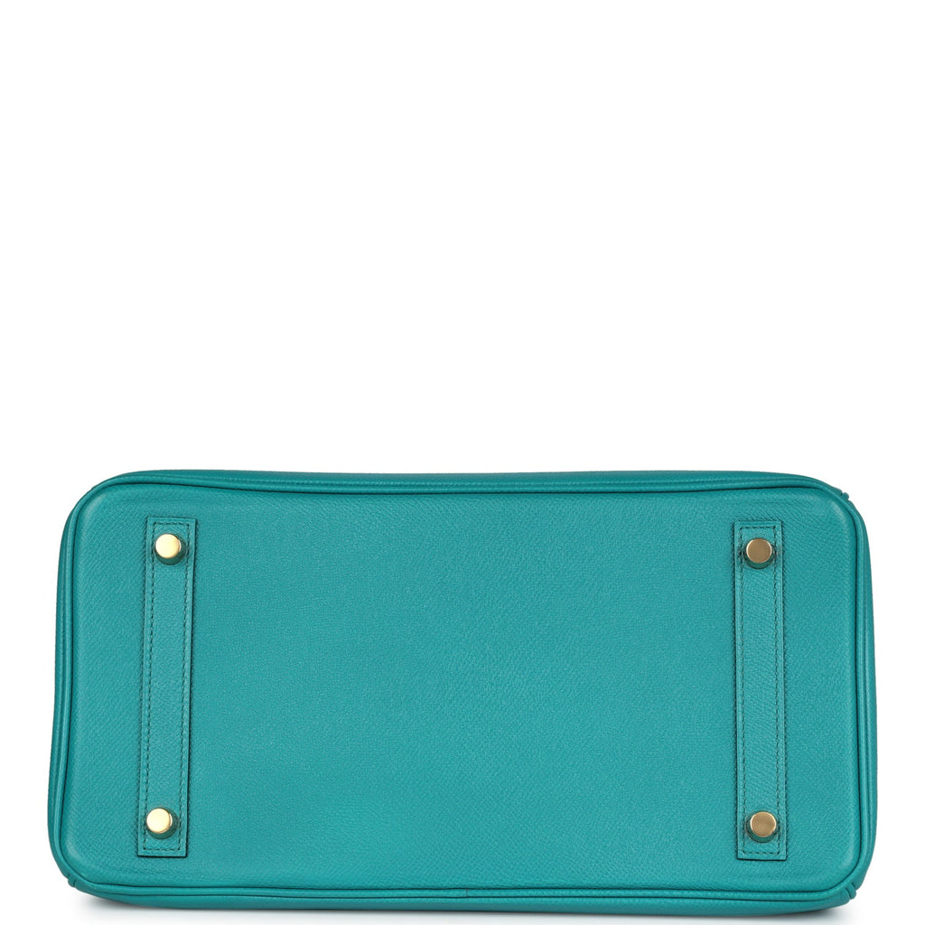 Birkin 30 Bleu Paon Epsom Gold Hardware Bag