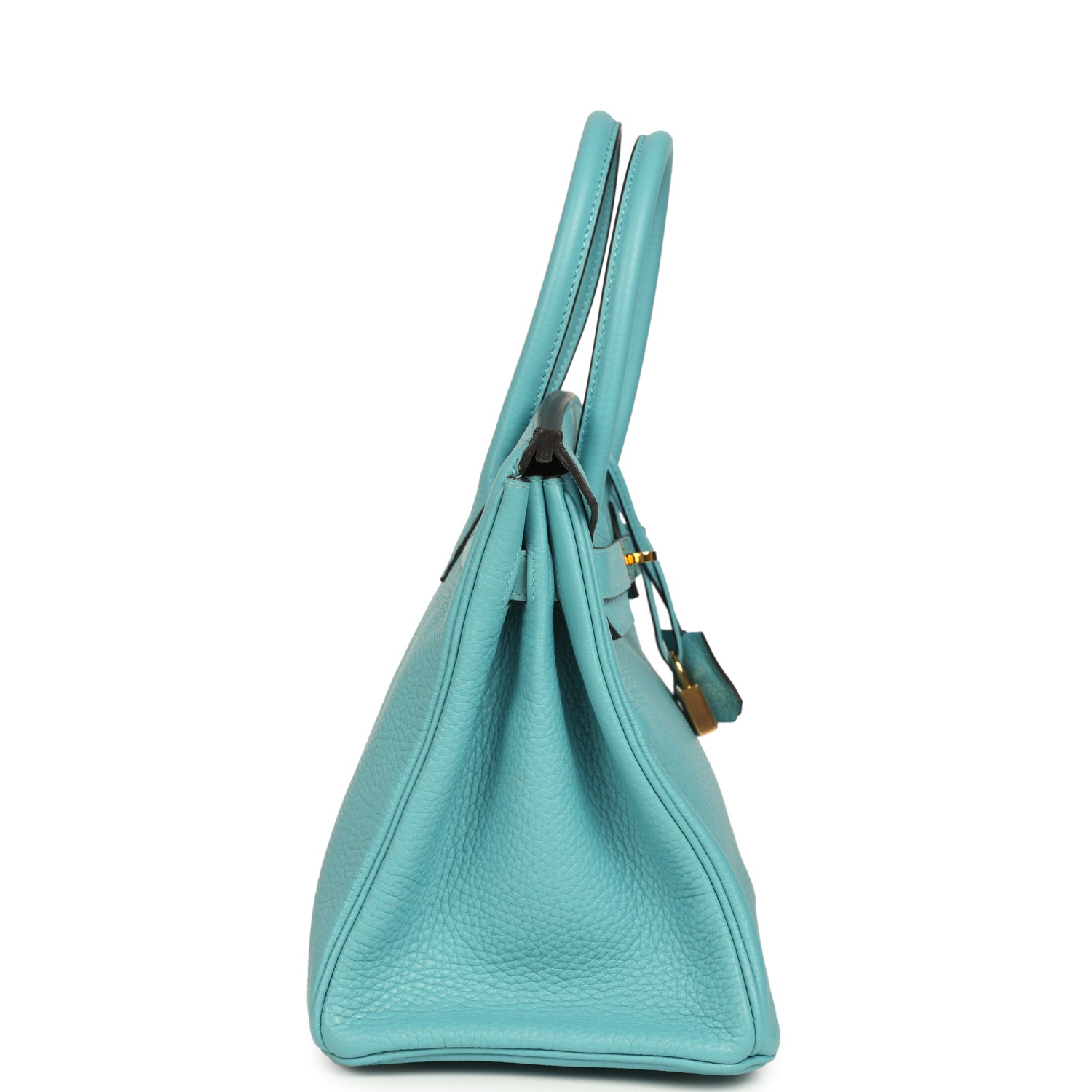 Birkin 30 Bleu Saint-Cyr Clemence Gold Hardware Bag