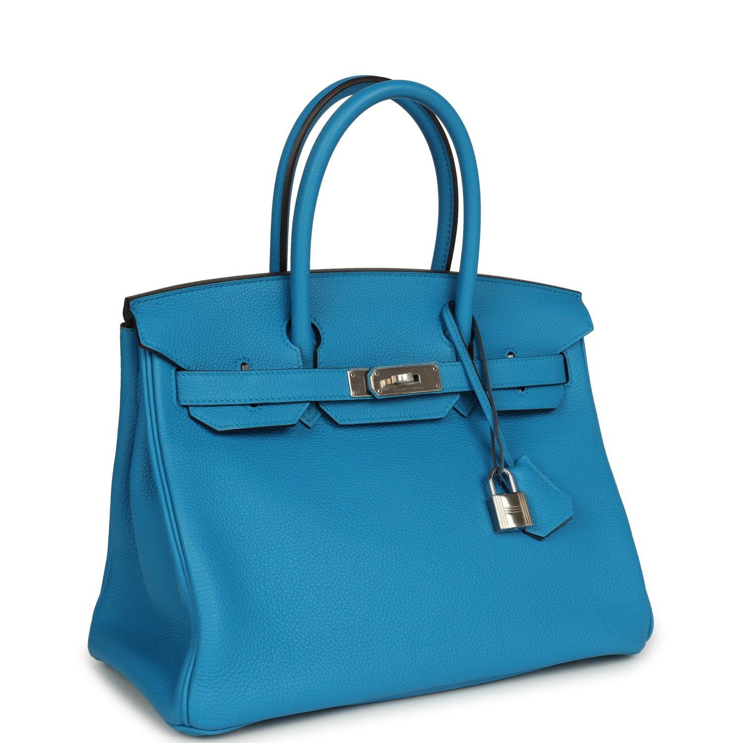 Birkin 30 Bleu Zanzibar Verso Togo Palladium Hardware Bag