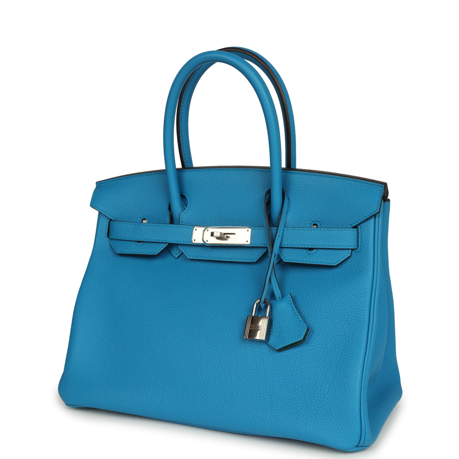 Birkin 30 Bleu Zanzibar Verso Togo Palladium Hardware Bag