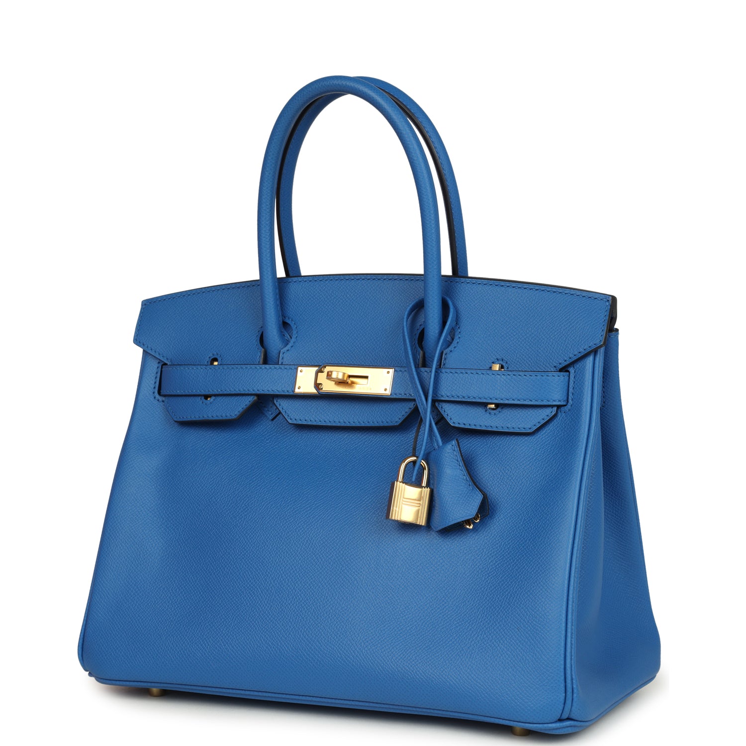 Birkin 30 Bleu Zellige Epsom Gold Hardware Bag