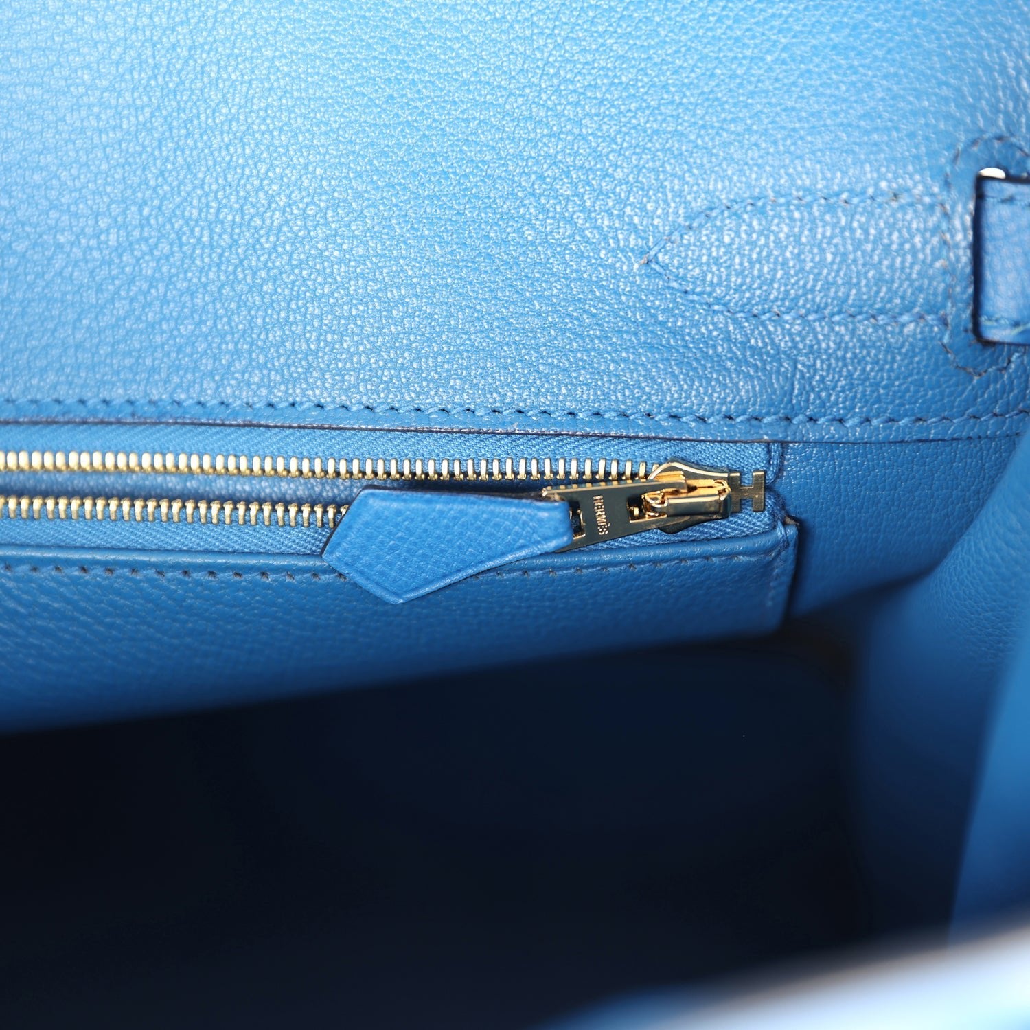 Birkin 30 Bleu Zellige Epsom Gold Hardware Bag