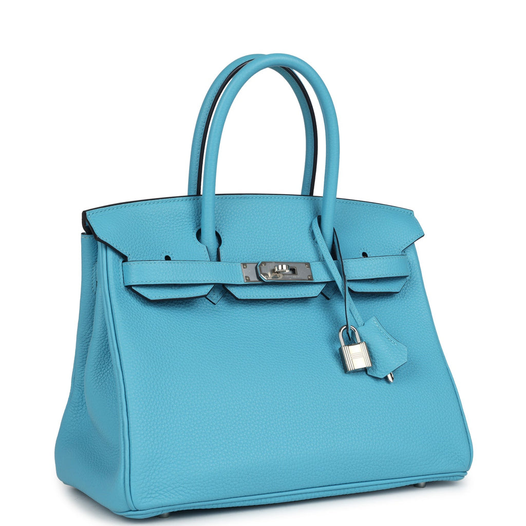 Birkin 30 Bleu du Nord Togo Palladium Hardware Bag