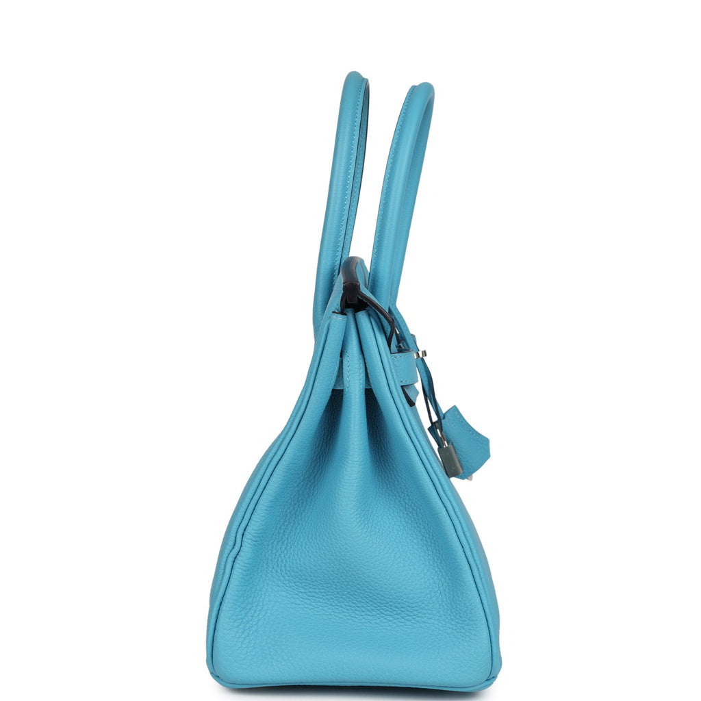 Birkin 30 Bleu du Nord Togo Palladium Hardware Bag