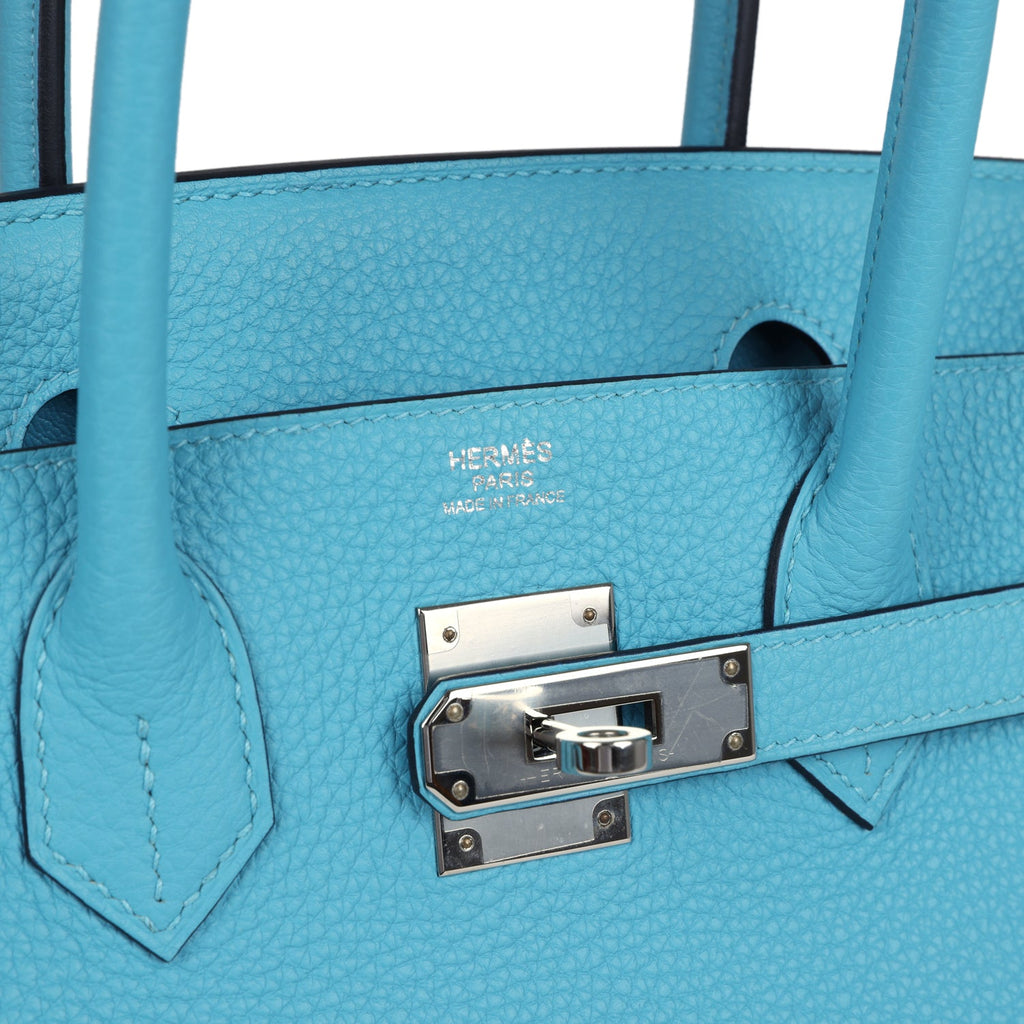 Birkin 30 Bleu du Nord Togo Palladium Hardware Bag