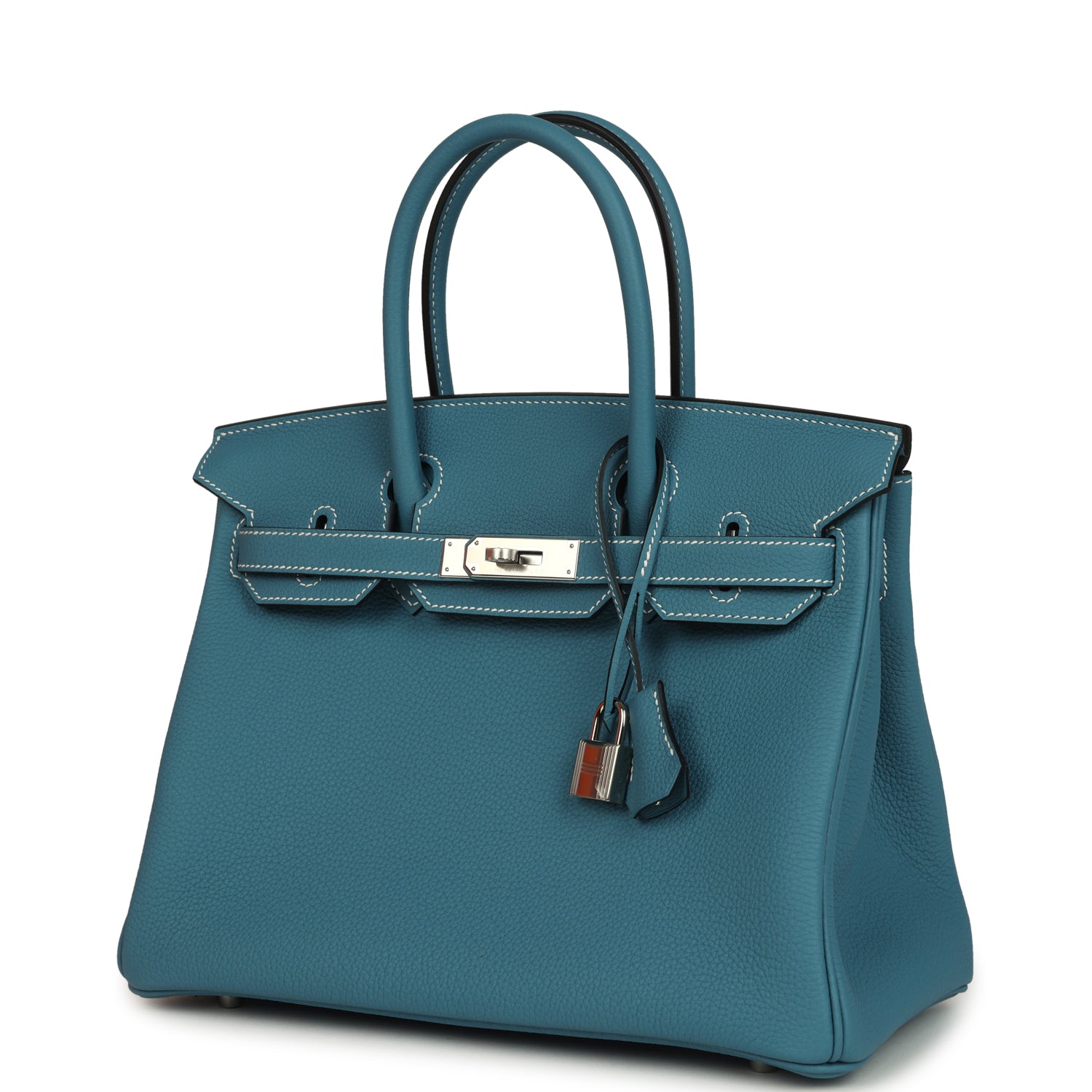 Birkin 30 Blue Jean Togo Palladium Hardware Bag