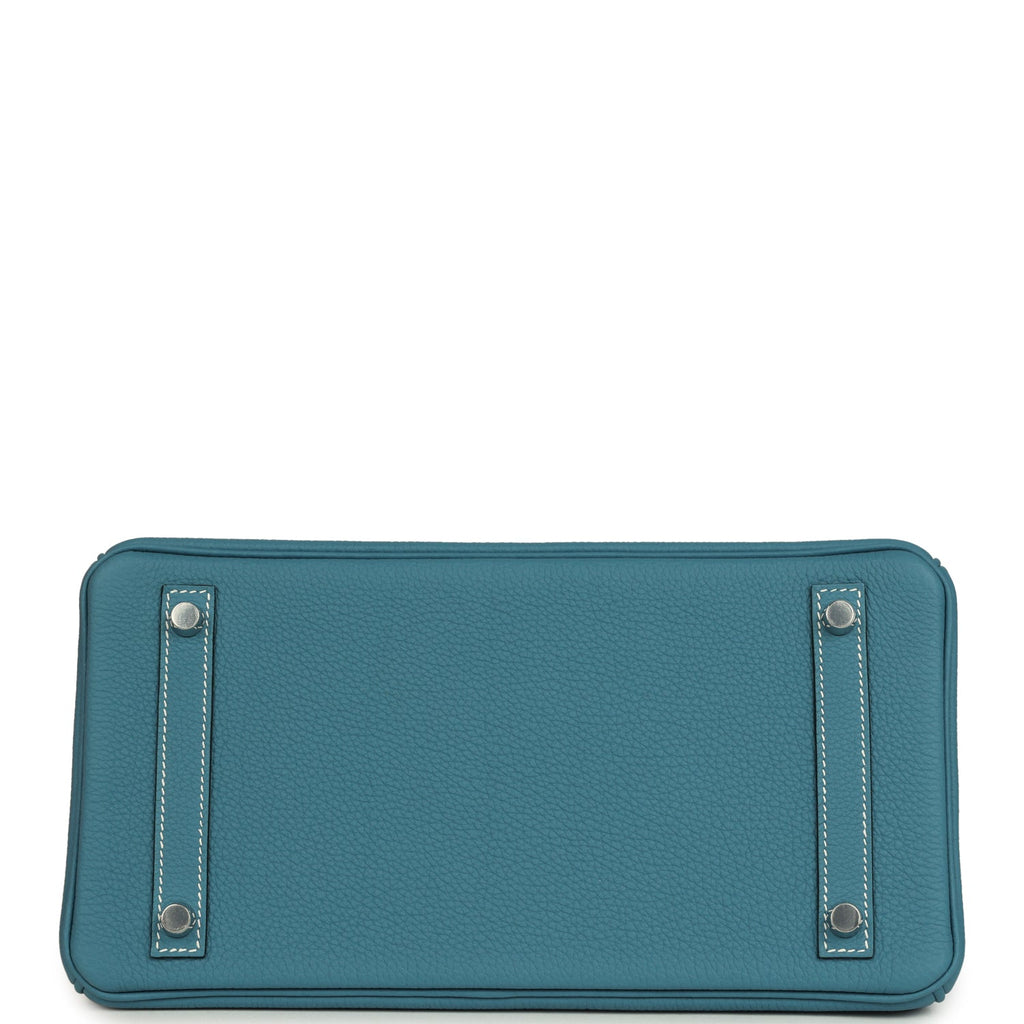Birkin 30 Blue Jean Togo Palladium Hardware Bag