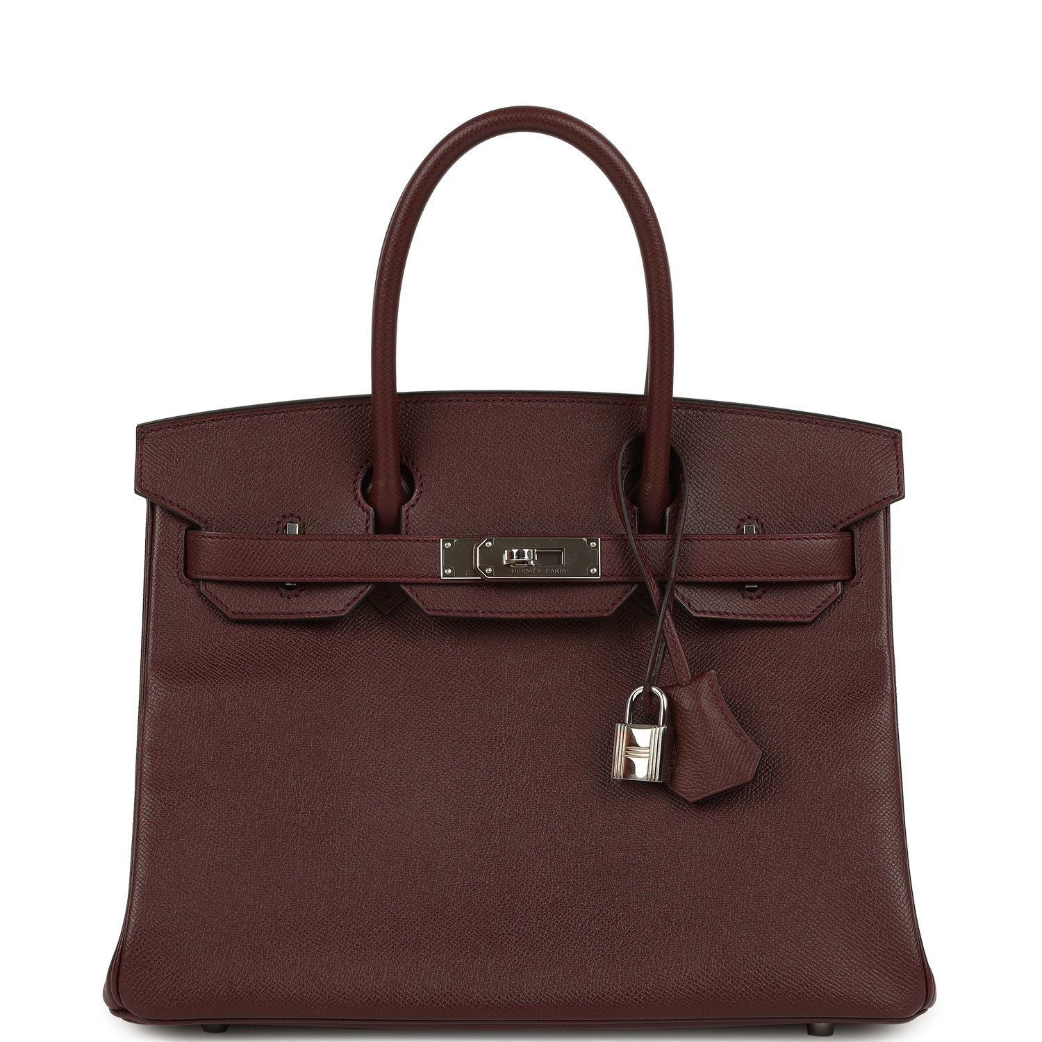 Birkin 30 Bordeaux Epsom Palladium Hardware Bag