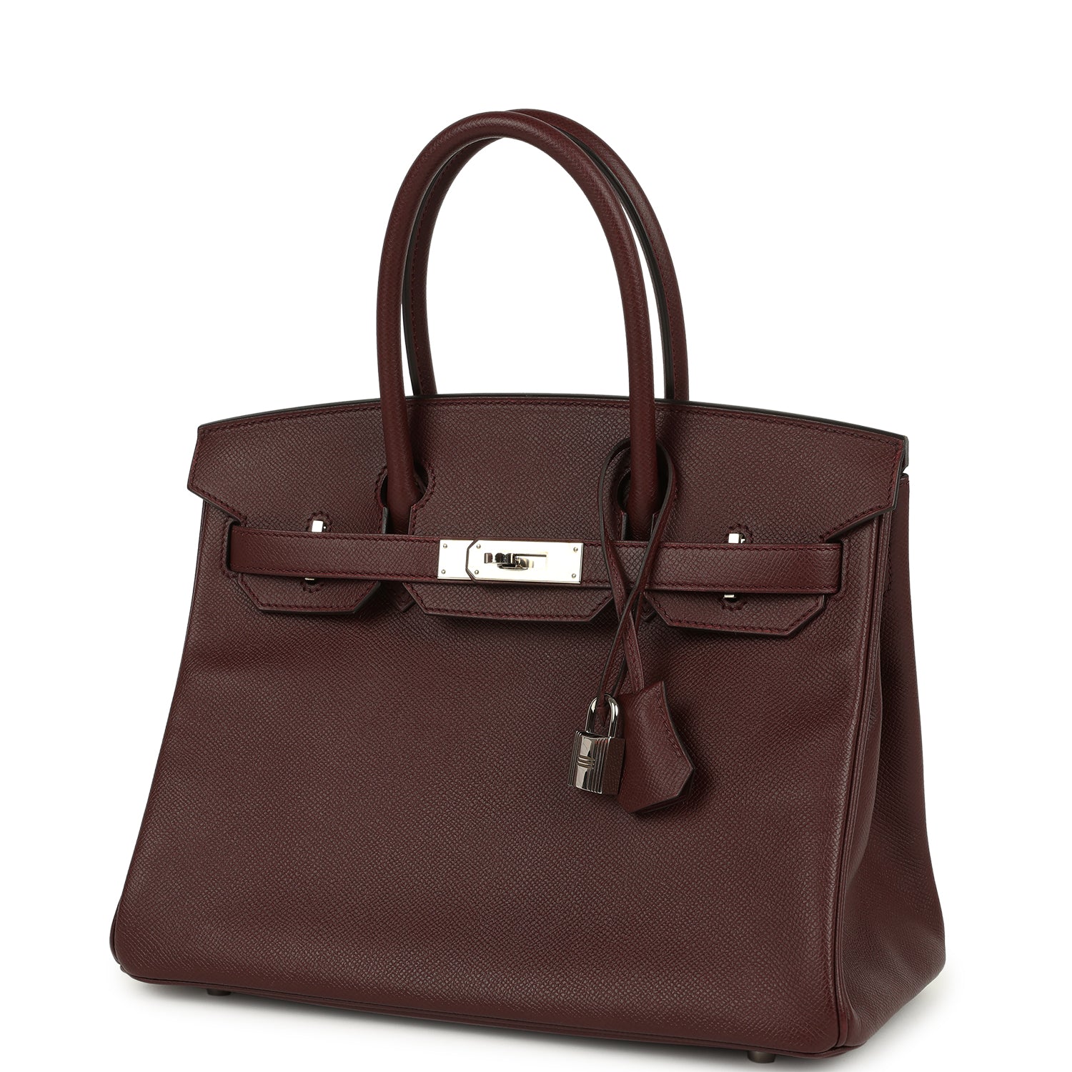 Birkin 30 Bordeaux Epsom Palladium Hardware Bag