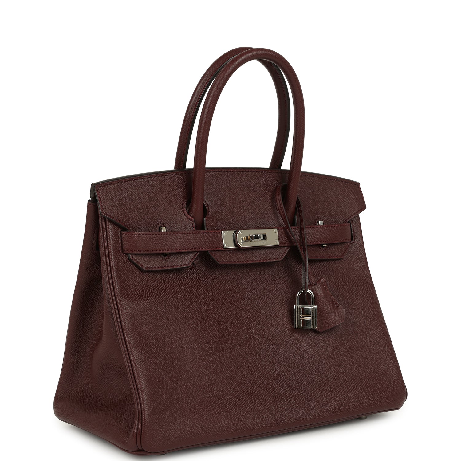 Birkin 30 Bordeaux Epsom Palladium Hardware Bag