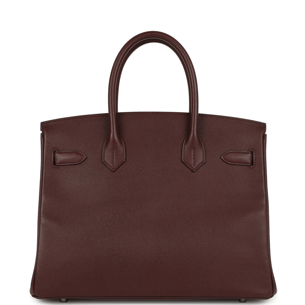 Birkin 30 Bordeaux Epsom Palladium Hardware Bag
